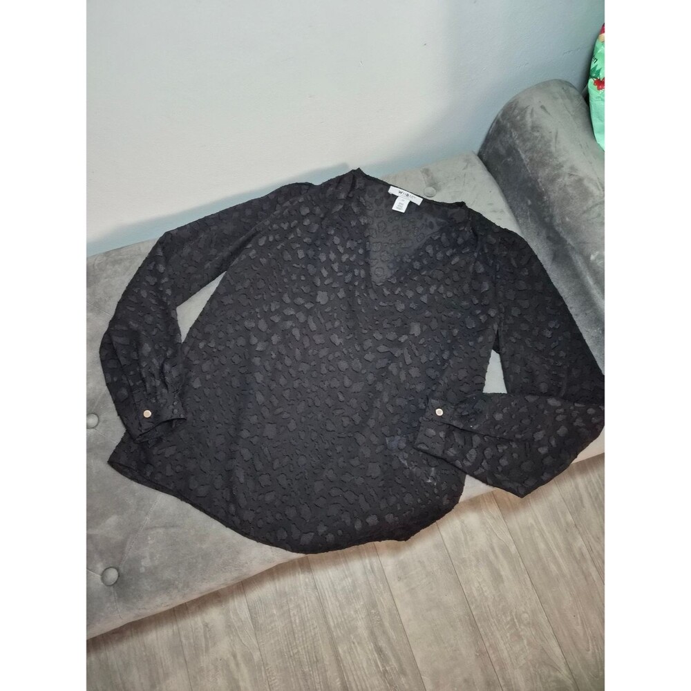 White-house-black-market Women's Black Blouse